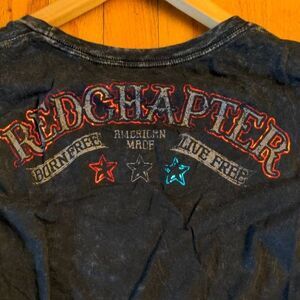 like NEW Red Chapter Black Graphic Tee size XL